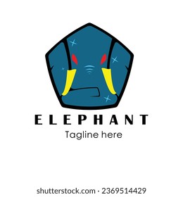 elephant vector logo, simple graphic design.