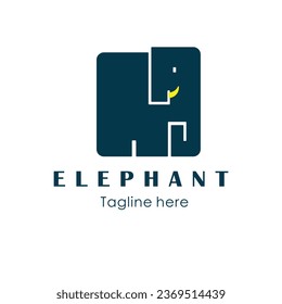 elephant vector logo, simple graphic design.