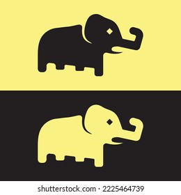 Elephant vector logo template design 
