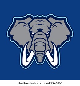 Elephant Head Mascot Stock Vector (Royalty Free) 187090859