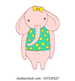 Elephant vector mascot illustration