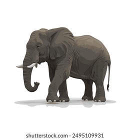 An elephant vector on a white background