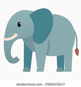 Elephant vector on white background.