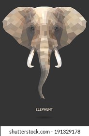 Elephant Vector Polygon Geometric