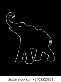 Elefant Vector Rhinestone T-Shirt-Design