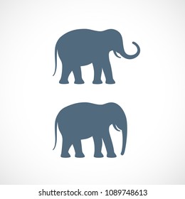 Elephant vector shape isolated on white background