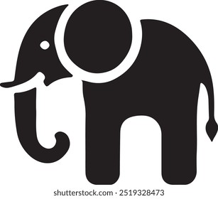 Elephant Vector Silhouette , Elephant Illustration , Elephant Art Drawing Hand Drawn Line Art