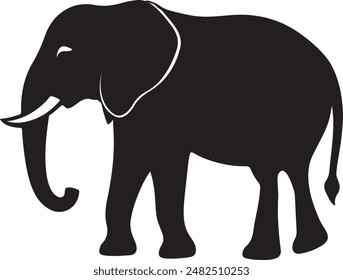 elephant vector elephant silhouette elephant isolated elephant logo icon clipart african head artwork with white background wild animal icon vector, sign, symbol, logo, editable stroke, flat design 
