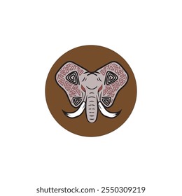 elephant vector with simple design