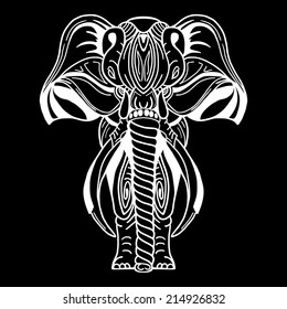 Elephant. Vector sketch illustration.