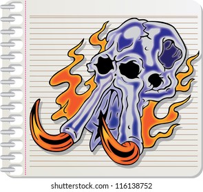 Elephant vector wth on paper