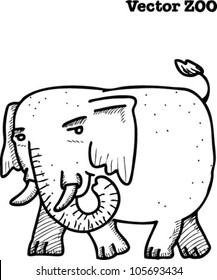 Elephant, vector zoo series