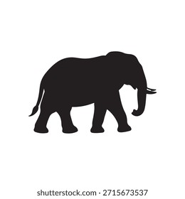 Elefante Andar silhueta ícone vetor plano design