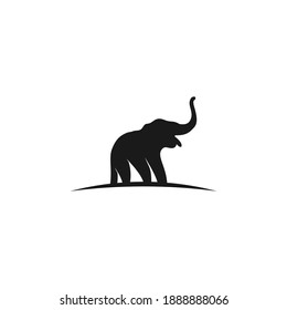 elephant walking logo and icon