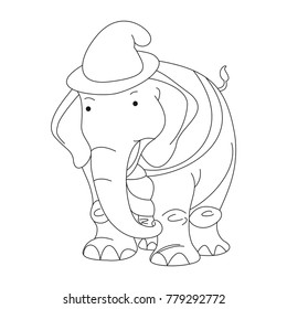 Elephant wearing Christmas cap