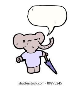 elefante vestindo roupas desenho animado