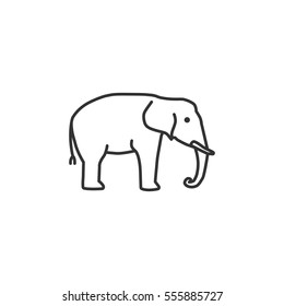 Elephant Web line icon.