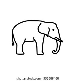 Elephant Web line icon.