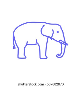 Elephant Web line icon.