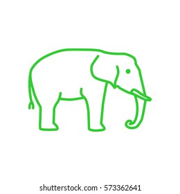 Elephant Web line icon.