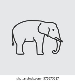 Elephant Web line icon.