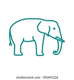 Elephant Web line icon.