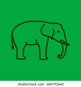 Elephant Web line icon.