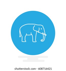 Elephant Web line icon.