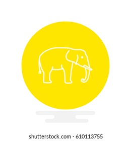 Elephant Web line icon.
