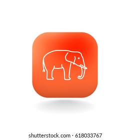 Elephant Web line icon.