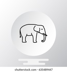 Elephant Web line icon.