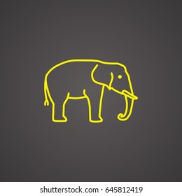 Elephant Web line icon.