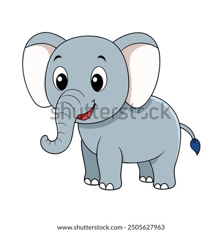 elephant white background vector illustration
