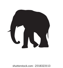 Conjunto de iconos de animales salvajes de elefante Vector, signo, símbolo, logotipo, trazo editable, colección de estilo de diseño plano aislado sobre fondo transparente. Silueta de elefante Uso de vista lateral diferente para Web y App.