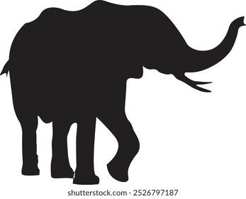 elephant wild animal icon vector, sign, symbol,, editable stroke, flat design style isolated on transparent background. elephant silhouette side view. Black elephant.