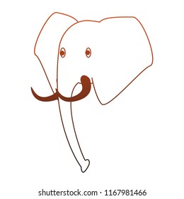 Elephant wild animal red lines