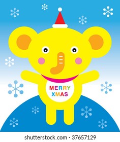 elephant xmas greeting