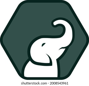 elephant zoo cute happiness logo design