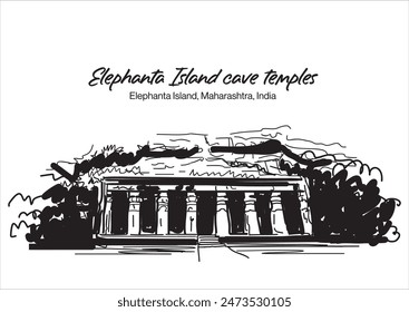 Elephanta Island cave temples, UNESCO World Heritage Site, Mumbai, Maharashtra, India