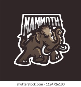 elephant/mammoth esport gaming mascot logo template