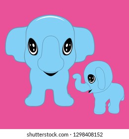 Elephants, baby elephants