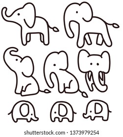Elephants Doodle Art
