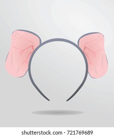 Elephant's  ears mask. vector illustration