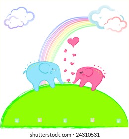 Elephants in love