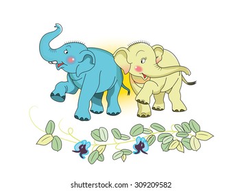 elephants in love
