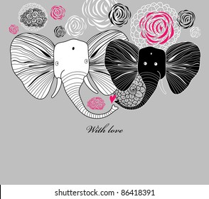 Elephants in love