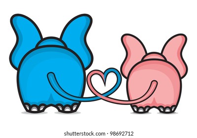 Elephants in love