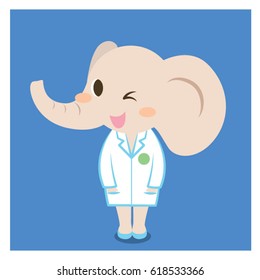 Elephants mascot character vector