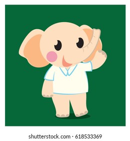 Elephants mascot character vector
