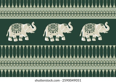 elephants pattern, Geometric
Beautiful Thailand,thai pattern,seamless,Traditional,ethnic,fabric pattern for textiles,rugs, wallpaper,clothing, sarong,batik,wrap,embroidery,print,background,cover, illu